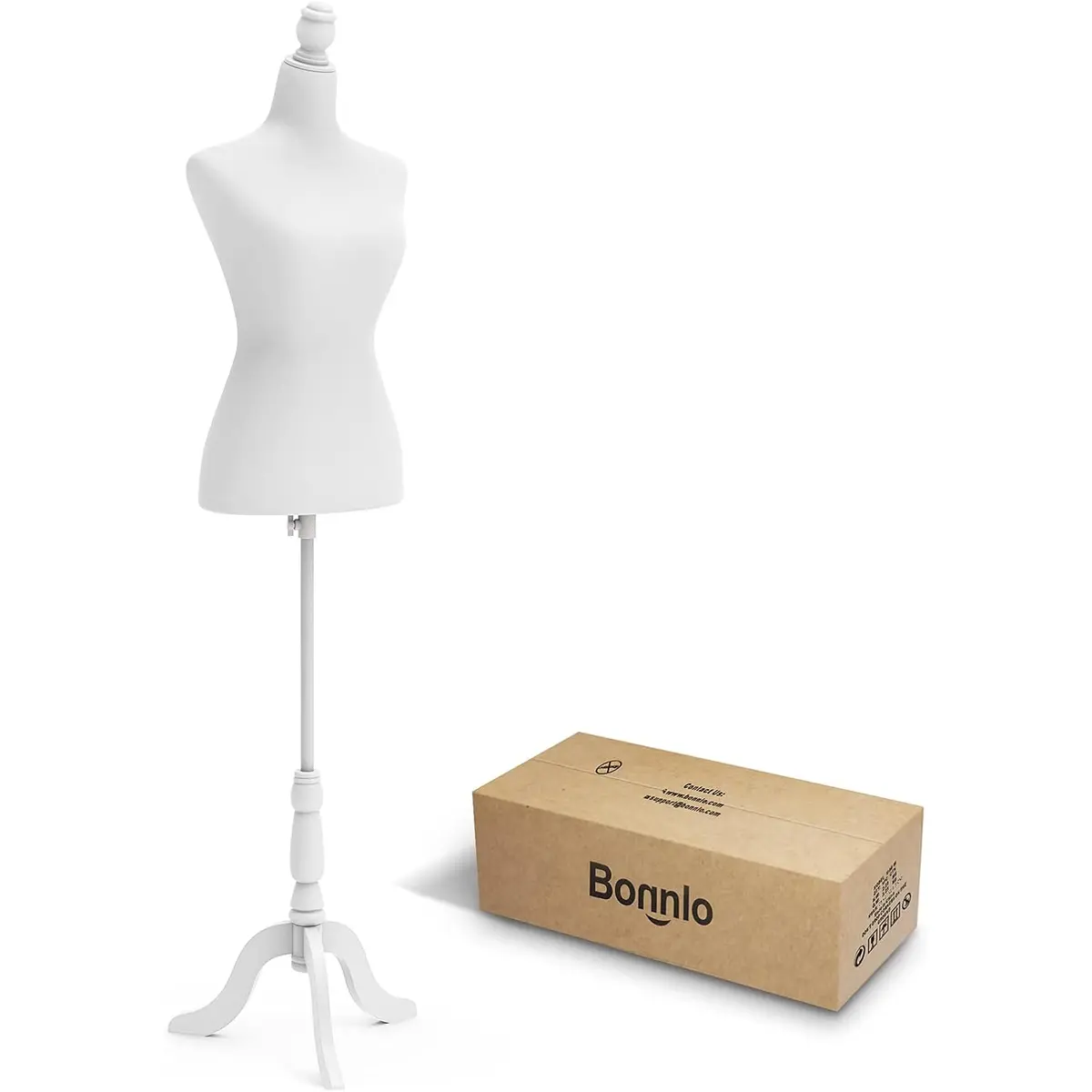Bonnlo Female Pinnable Fixed Dress Form with Wooden Tripod, Size 6 product image