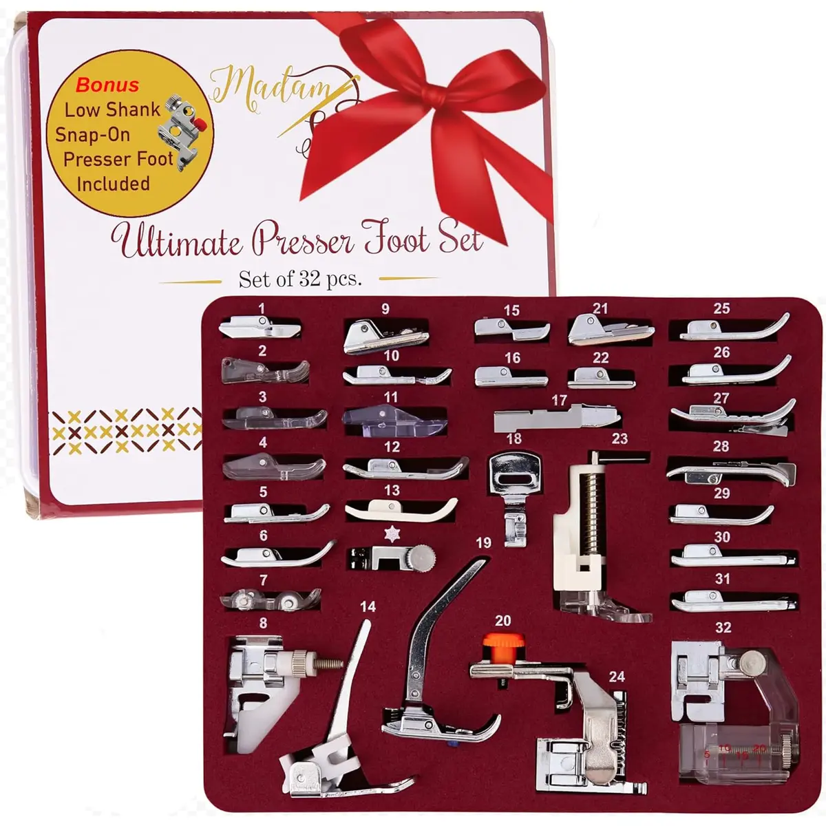 Madam Sew 32-Piece Presser Foot Set product image