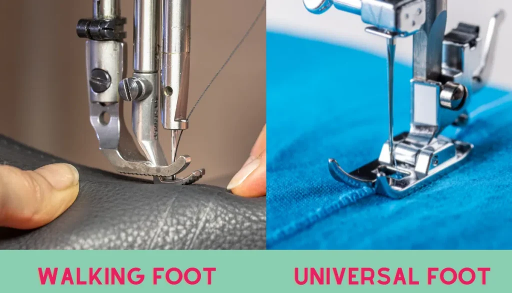 difference in walking foot and universal foot