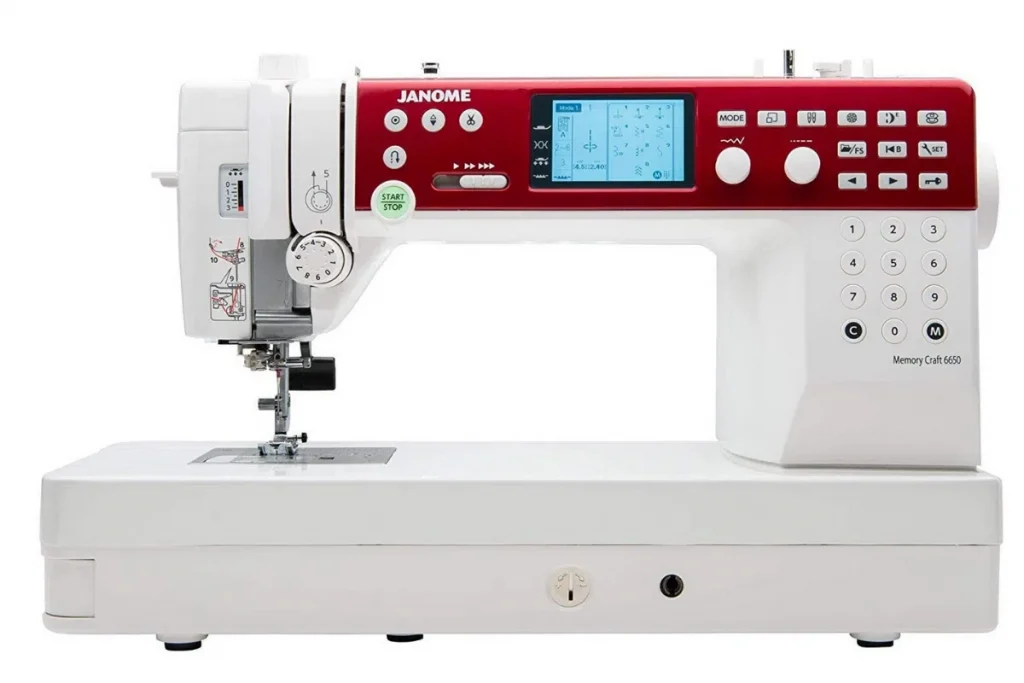 janome mc6650 large throat sewing machine