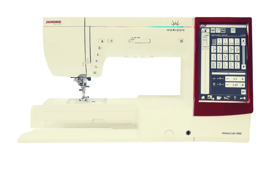 janome memory craft 14000 sewing and embroidery machine